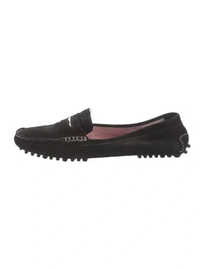 Pre-owned Manolo Blahnik Suede Loafers In Blue