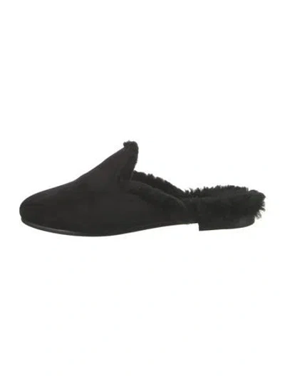 Pre-owned Manolo Blahnik Suede Mules In Black