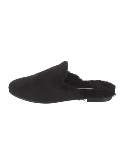 Pre-owned Manolo Blahnik Suede Mules In Black