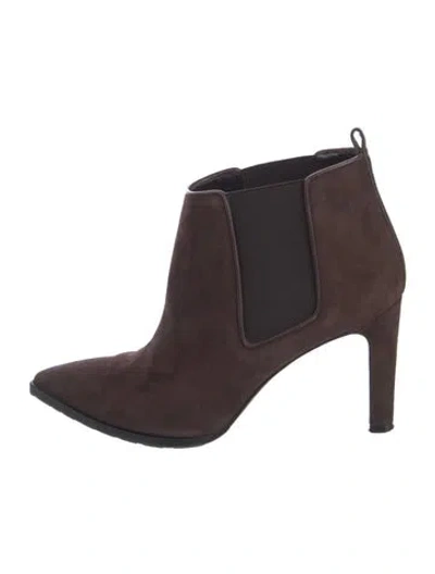 Pre-owned Manolo Blahnik Suede Mules In Brown