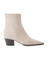 Manolo Blahnik Suede Pointed-toe Ankle Boots In Multi