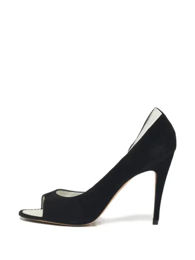 Pre-owned Manolo Blahnik Suede Pumps In Black