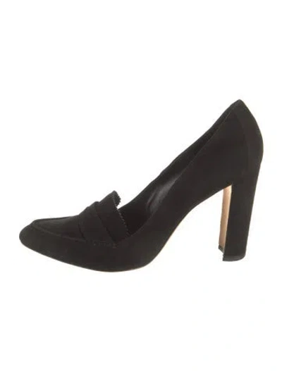Pre-owned Manolo Blahnik Suede Pumps In Black