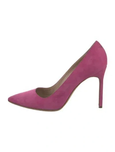 Pre-owned Manolo Blahnik Suede Pumps In Pink