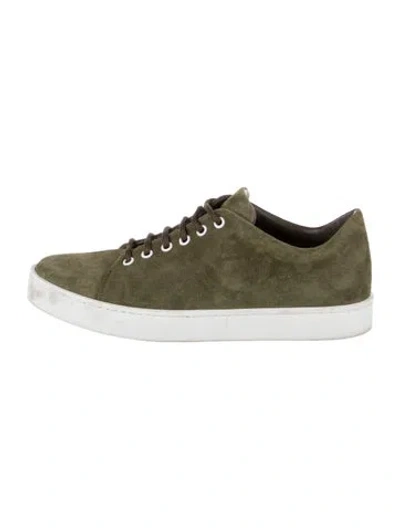 Pre-owned Manolo Blahnik Suede Sneakers In Green