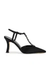 Manolo Blahnik Sufik Embellished Satin T-strap Pumps