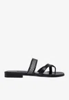 Manolo Blahnik Sulnaflat Nappa Leather Sandals In Black