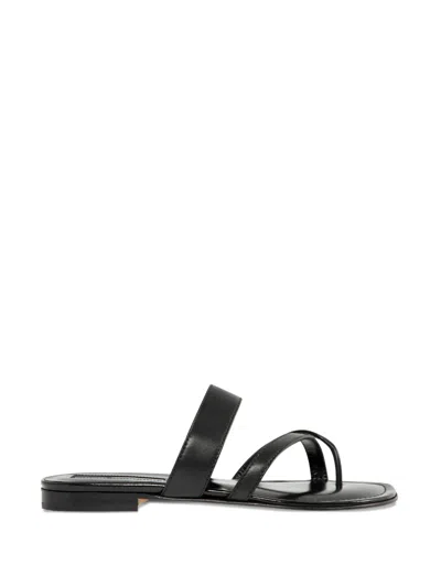 Manolo Blahnik Susa Strappy Sandals In Black