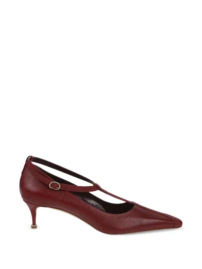 Manolo Blahnik T-strap Pumps In Brown
