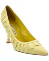 Manolo Blahnik Tamak 90 Suede Pump In Yellow