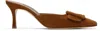 Manolo Blahnik Tan Maysale 70 Heeled Sandals