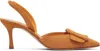 Manolo Blahnik Tan Maysli Heels In Brown