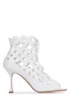 Manolo Blahnik Taralo Pointed Toe Cut-out Leather Pumps