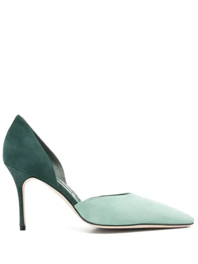 Manolo Blahnik Taylerbinu Pumps In Green