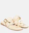 Manolo Blahnik Thalusa 10 Leather Sandals In Weiss