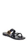 Manolo Blahnik Thalusa Flat Sandal In Navy