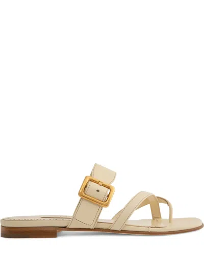 Manolo Blahnik Thalusa Sandals In Metallic