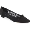 Manolo Blahnik Tiakala Black Mesh Ballet Flats In Black