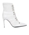 Manolo Blahnik Tie A Pointed Short Boot In White
