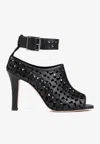 Manolo Blahnik Tingah 105 Leather Sandals In Black