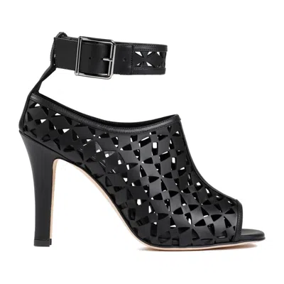 MANOLO BLAHNIK TINGAH 105 YOTH CALF LEATHER SANDALS
