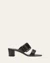 Manolo Blahnik Titubanew 50 Leather Sandal In Blck
