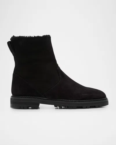 Manolo Blahnik Tomosa Suede Cozy Ankle Boots In Dark Brown