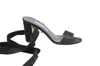 Manolo Blahnik Tondala Ankle Wrap Heels In Black Suede In Black