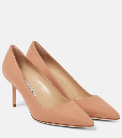 Manolo Blahnik Tora 70 Pumps In Brown