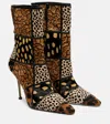 Manolo Blahnik Trulona 50 Leather-trimmed Patchwork Animal-print Calf Hair Ankle Boots In Brown
