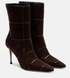 Manolo Blahnik Trulona 90 Suede Ankle Boots In Brown