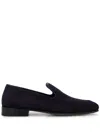 Manolo Blahnik Truro Crosta Suede Loafers In Blue