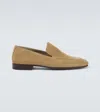 Manolo Blahnik Men's Truro Suede Loafers In Beige