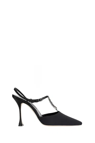Manolo Blahnik Truta Rhinestone-embellished Pumps In Black