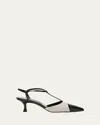 Manolo Blahnik Turgimod Bicolor Patent Leather T-strap Pumps In Multi