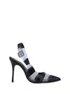 Manolo Blahnik Uxra 105 Patent-leather And Pvc Slingback Pumps