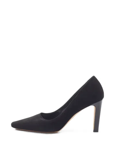 Pre-owned Manolo Blahnik Velvet Heeled Pumps In Black