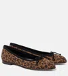 Manolo Blahnik Verallii Leopard-print Suede Ballet Flats In Multicoloured