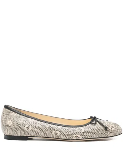 Manolo Blahnik Verallim Ballet Flats In Animal Print