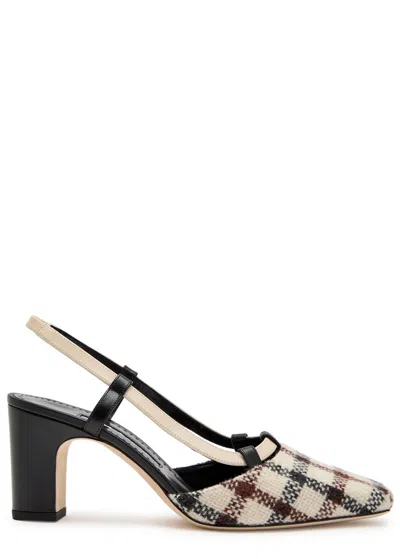 Manolo Blahnik Vestel 70 Leather Slingback Mules In Multi