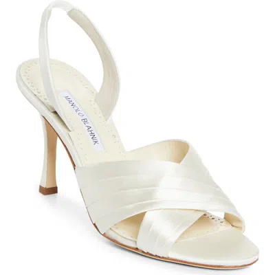 Manolo Blahnik Vierasan Slingback Sandal In Neutral