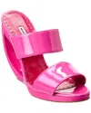 Manolo Blahnik Welli 105 Patent Wedge Sandal In Pink