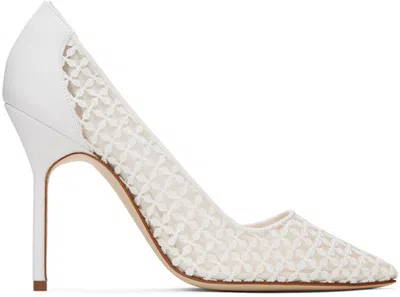Manolo Blahnik White Bbla Heels In 976h Ywov