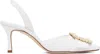 Manolo Blahnik White Gibsli Heels