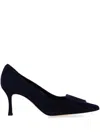 Manolo Blahnik Pointed High Heels In Blue