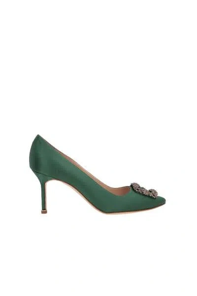 Manolo Blahnik With Heel In Green