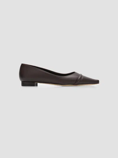 Manolo Blahnik Women's Continu Leather Flats In Brown