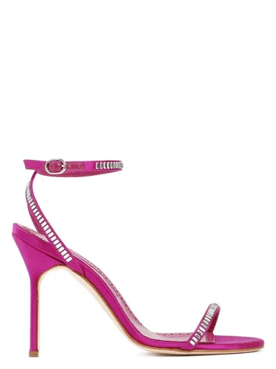 Manolo Blahnik Women's Crinastra Sandal 105 In Pink & Purple