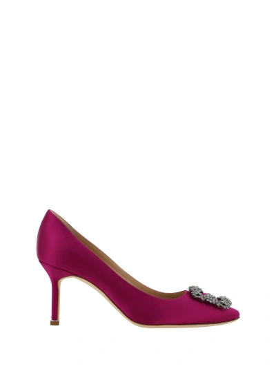 Manolo Blahnik Women Hangisi Pumps In Pink