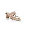 MANOLO BLAHNIK WOMEN KESBIHI 50MM LEATHER MULES HIGH HEEL SANDALS NUDE